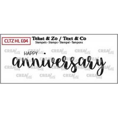 Crealies Clear Stamp - Happy Anniversary gefüllt